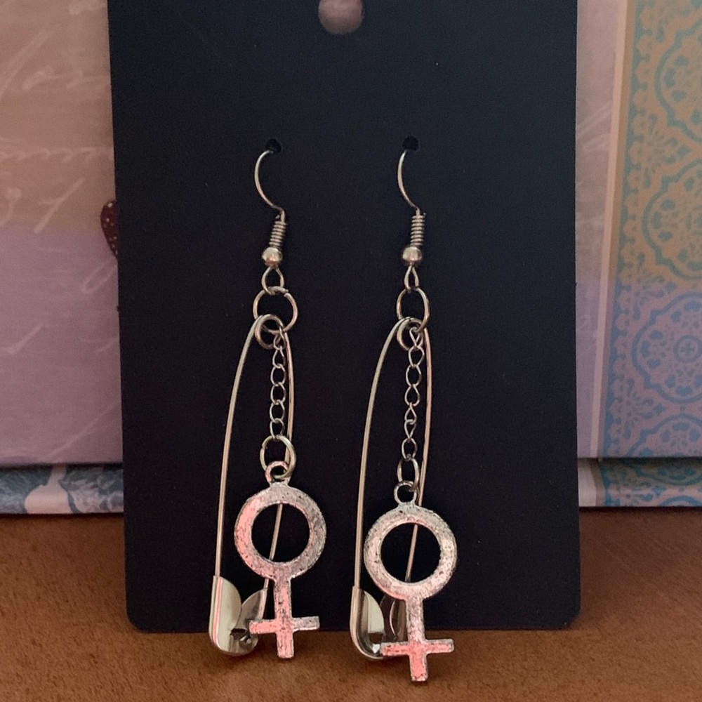 Lesbian Safety Pin Earrings